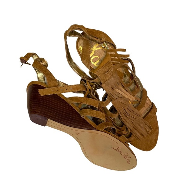 Sam Edelman Brown Suede Wedges - Picture 4 of 4
